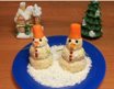 закуска новогодняя снеговики к праздничному столу на новый год рыбный салат рецепт приготовления