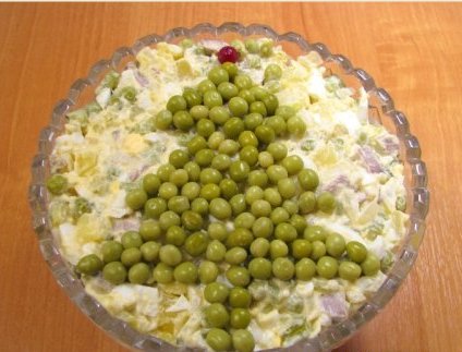 мясной салат оливье новогодний елочка к праздничному столу на новый год оригинальное блюдо