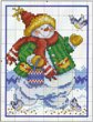 вишивка новогодняя картина снеговик к новому году украшаем дом своими руками делаем подарок
