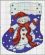 вышивка снеговик к новому году украшаем дом